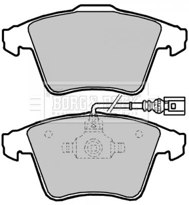 BORG & BECK Комплект тормозных колодок, дисковый тормоз BBP2144